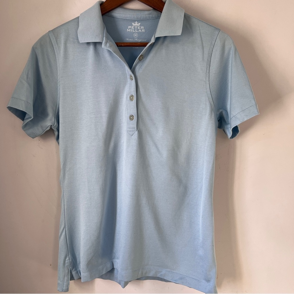 Peter Millar Blue Fitted Button Down Shirt